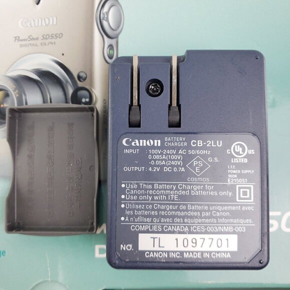 Canon PowerShot SD550 Digital Elph CB-2LU Charger Manuals, Box, Disc *No Camera* - Picture 5 of 12